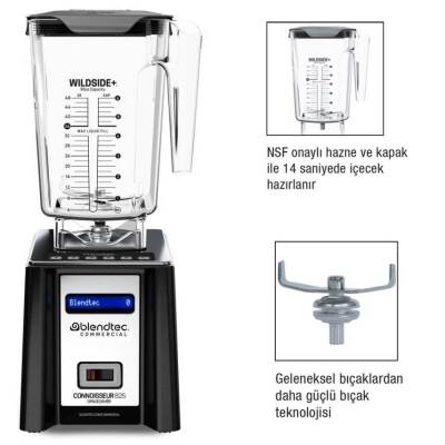 Blendtec Connoissuer 825 Spacesaver Bar Blender, 1800 W - 2