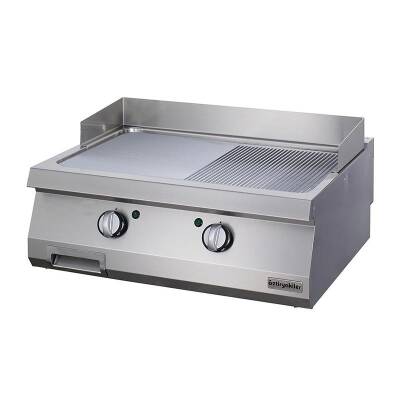 Öztiryakiler OGE 8070 Yarı Oluklu Grill Plate, 80x70 cm, Krom, Elektrikli - 1