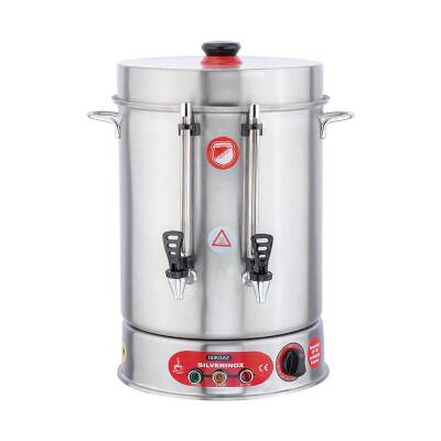 SilverInox 2032 İkazlı Çay Makinesi, Metal Musluklu, 80 Bardak Kapasiteli, 9 L - 1