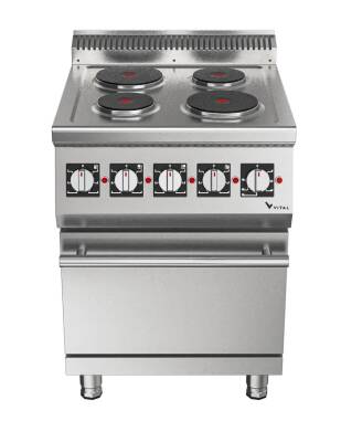 Vital EKF6020 Elektrikli Kuzine 4 Yuvarlak Pleyt + 1 Fırın (600x630x850) - 2