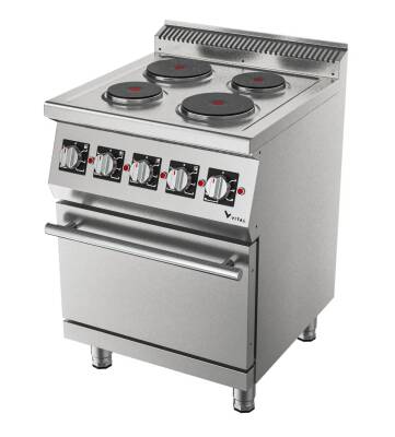 Vital EKF6020 Elektrikli Kuzine 4 Yuvarlak Pleyt + 1 Fırın (600x630x850) - 1