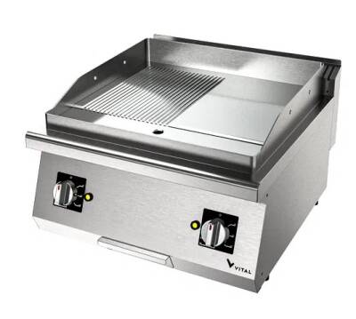 Vital EPI6020SR 600 Seri Elektrikli Pleyt Izgara Düz + Nervürlü Yüzeyli (600x630x280) - 1