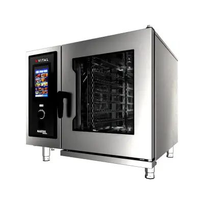 Vital MAESTRO 061G-TOUCH Gazlı Kombi Fırın, 6 x GN 1/1 Tepsi Kapasitesi - 1