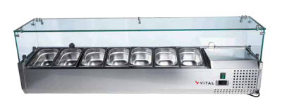 Vital VBT 137-SG Setüstü Saladbar , 1496x370x450 mm - 1