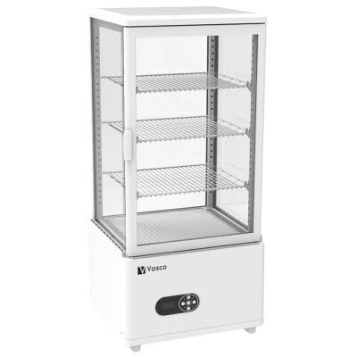 Vosco VFT-78L Dik Tip Soğutmalı Teşhir Dolabı, Beyaz, 78 L, 45x41x97 cm - 1